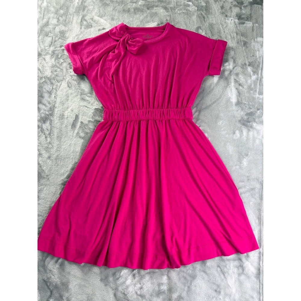Kate Spade New York Pink Jersey Fit and Flare Dress Womens XS Shoulder Bow